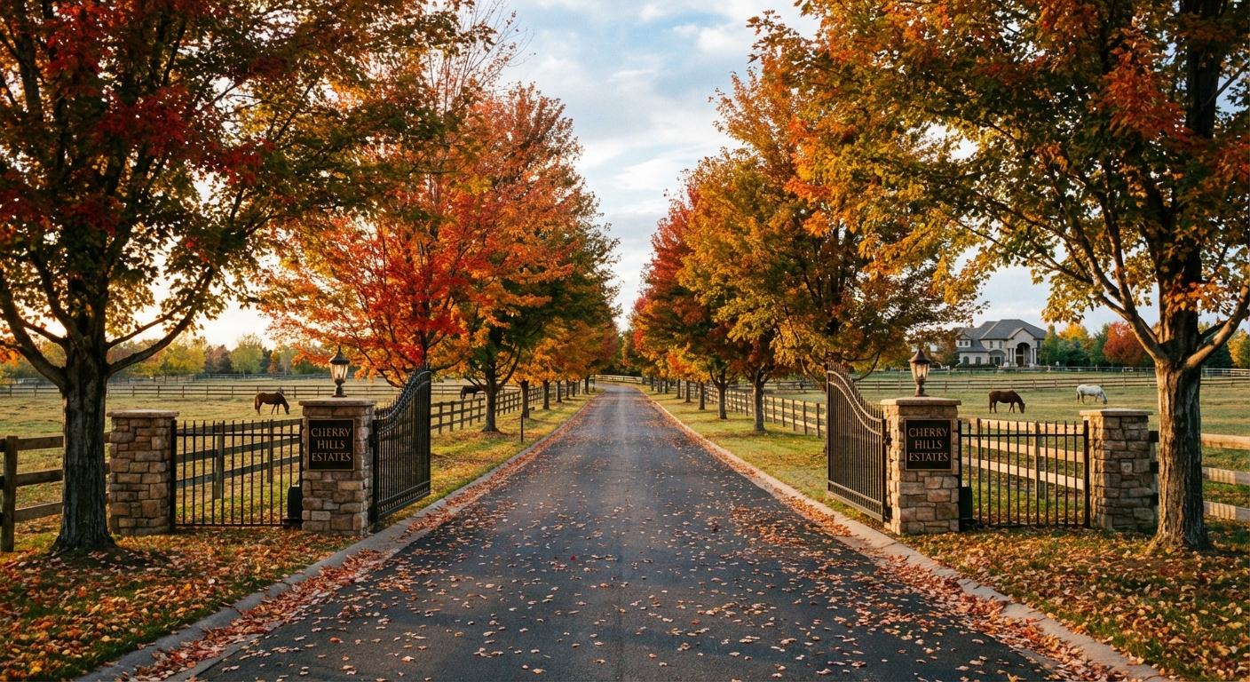 Private road in Cherry Hills Village