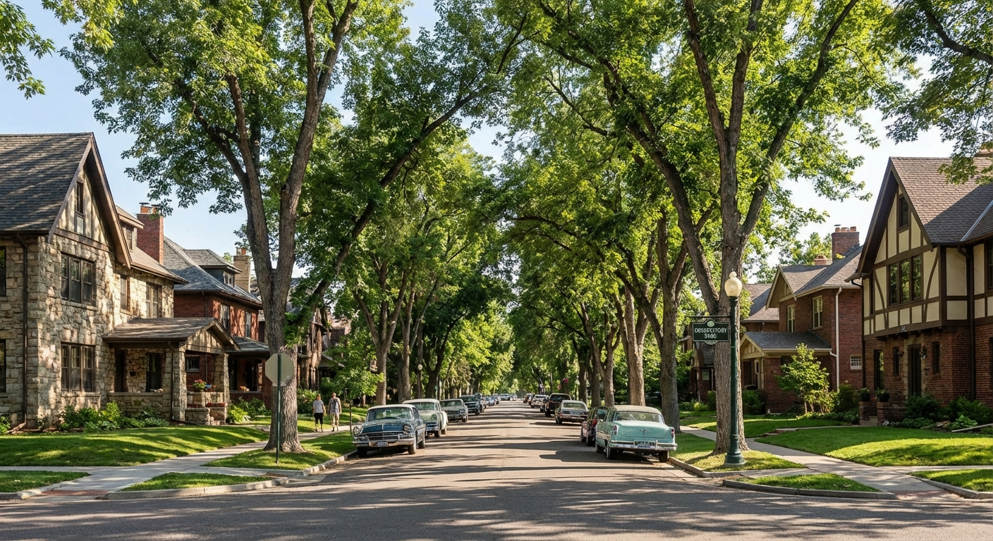 Craftsman and Tudor homes in Observatory Park Denver