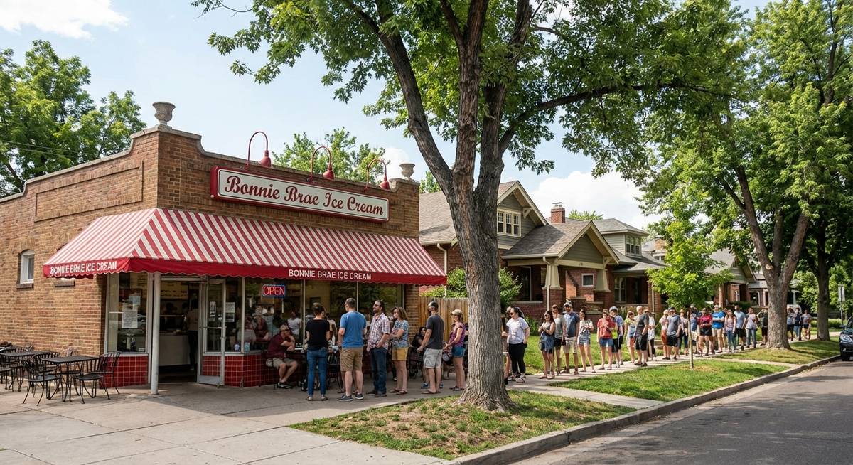 Bonnie Brae Ice Cream shop in Denver