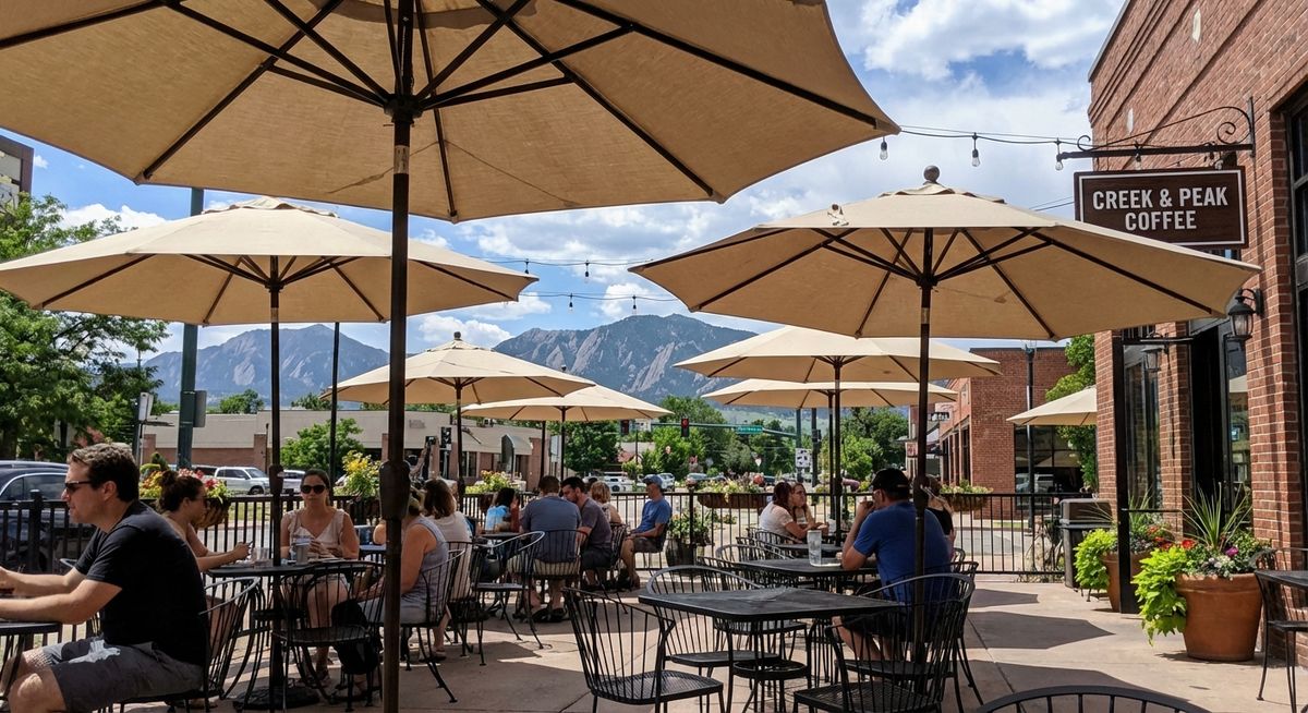 Outdoor coffee patio in South Denver