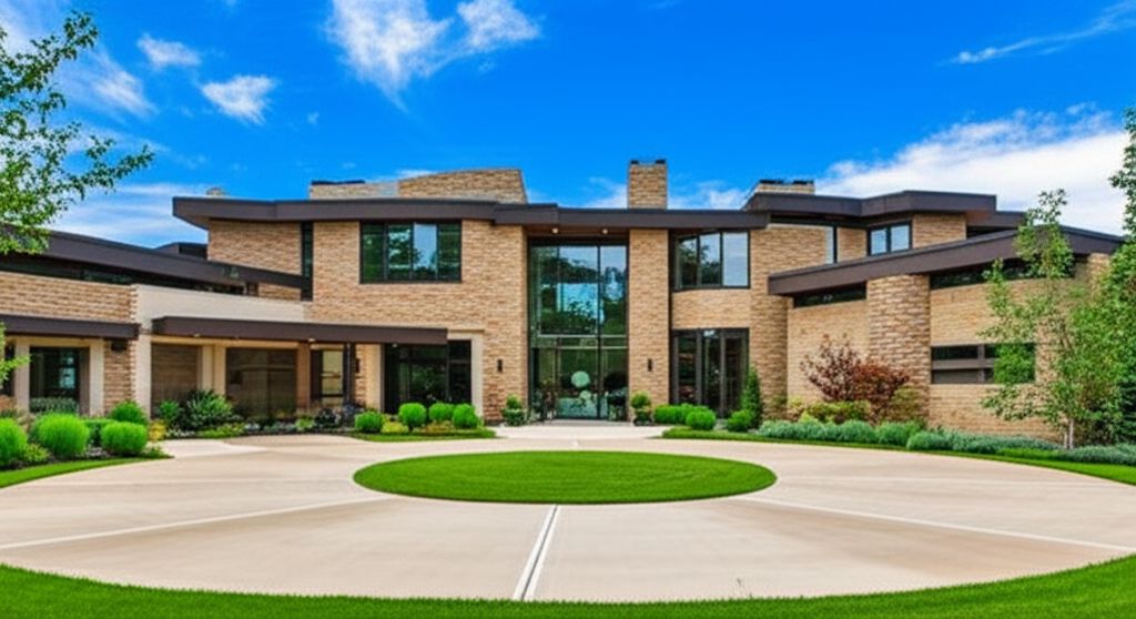 Modern luxury estate with contemporary architecture and manicured grounds in Cherry Hills Village