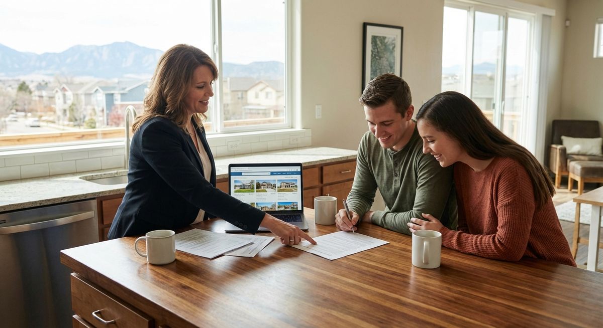 Buyers meeting real estate agent in South Denver