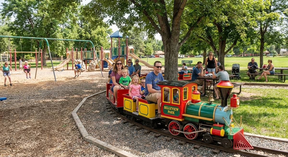 Belleview Park train ride in Englewood