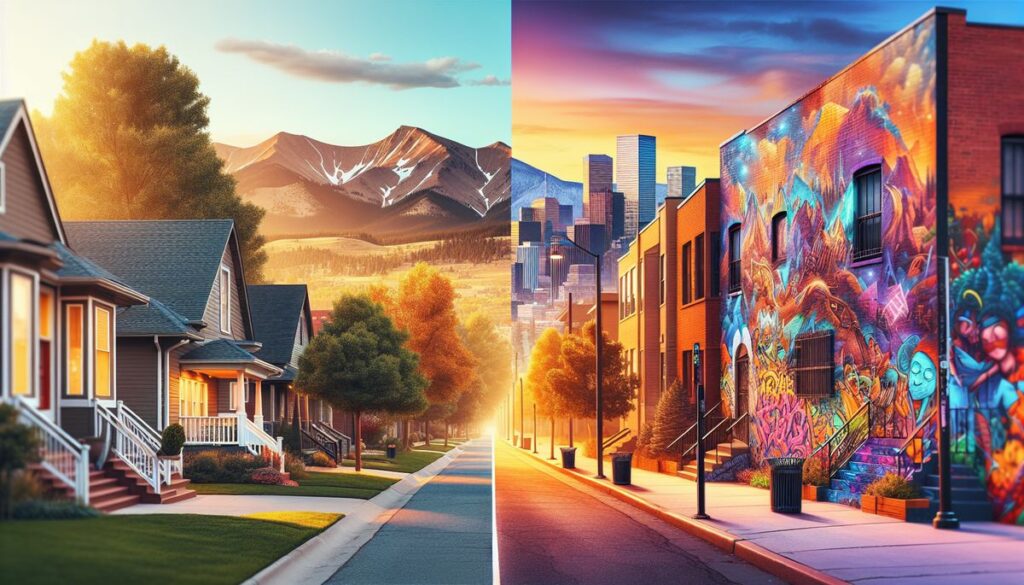 South Denver vs North Denver neighborhood comparison showing different lifestyles