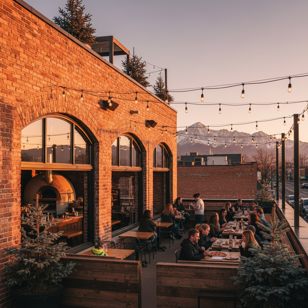 Joy Hill Denver pizza restaurant and bar on South Broadway rooftop patio