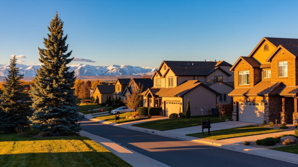Denver Colorado skyline viewed from South Denver neighborhood for New Jersey relocation guide