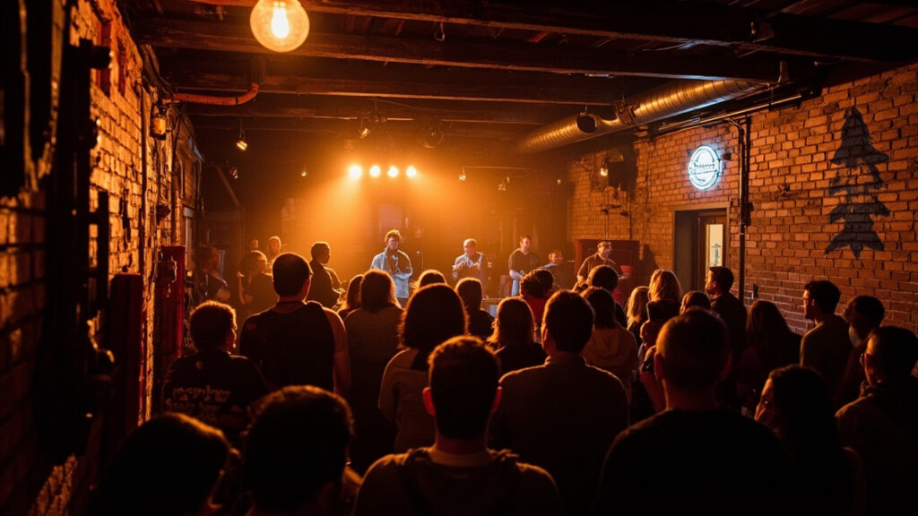 Wunderground Denver underground music venue interior with live performers